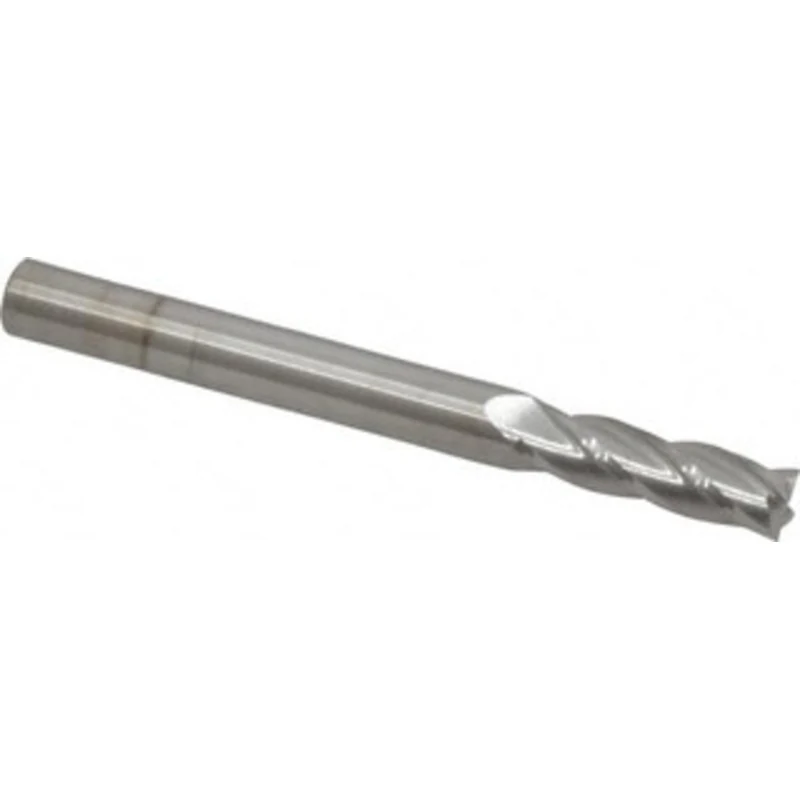 KYOCERA SGS 15/64, 3/4 LOC, 1/4 Shank Diam, 2-1/2 OAL, 4 Flute, Solid Carbide Square End Mill Single End, Uncoated, S...
